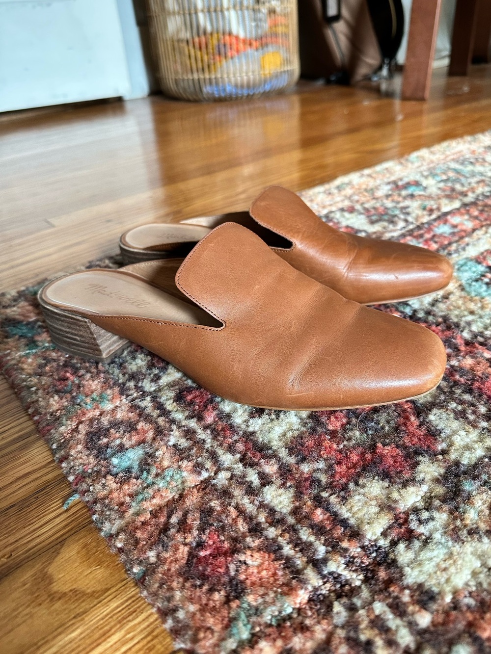 Madewell Cognac Leather Slip-On Mule for Women size 9